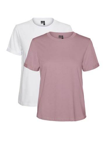 Vero Moda 2er Pack Basic T-Shirt VMPAULA in Weiß-4