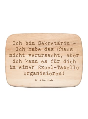 Mr. & Mrs. Panda Küchenbrett Spruch Sekretärin Ordnung mit Spruch in Transparent