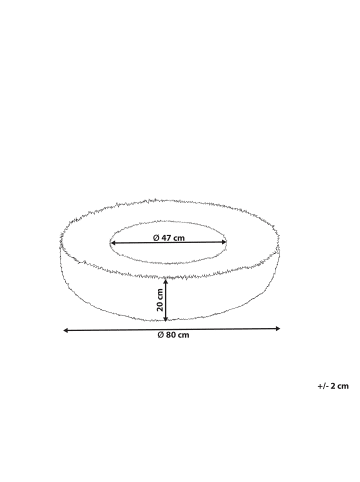 Beliani Tierbett KULU in Rosa - (W) 80 x (H) 20 x (L) 80 cm