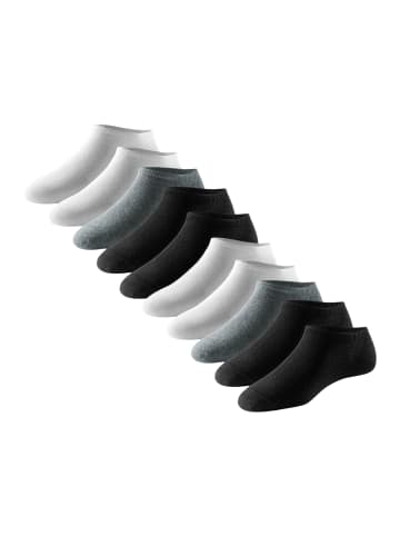 Schiesser Sneaker Socken Bluebird in Schwarz / weiß / grau
