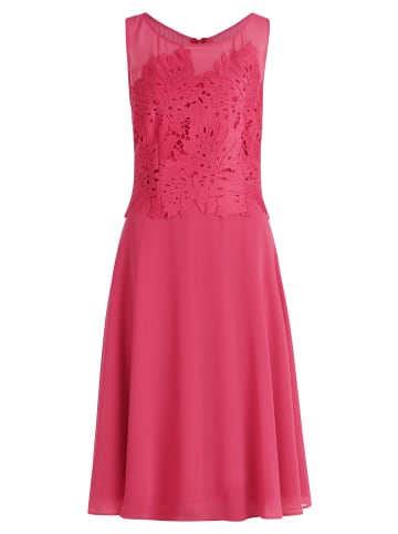 Vera Mont Chiffonkleid mit Stickerei in Shiny Coral