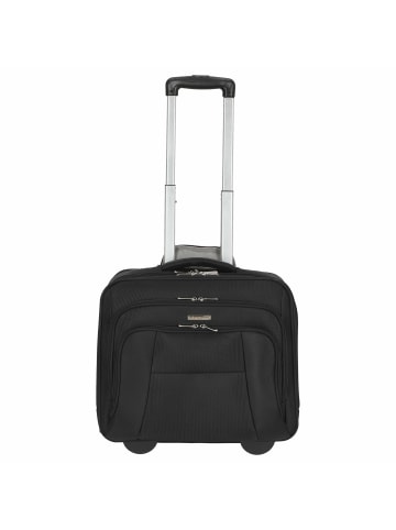 D&N Business - 2-Rollen Businesstrolley 43 cm Polyester (schwarz) in schwarz