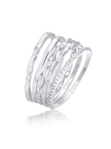 Elli Ring 925 Sterling Silber Ring Set in Silber