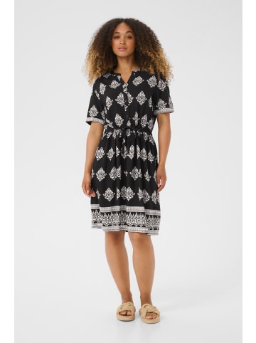 Cream Kleid CRTiah Feminine in Black Damask Pattern