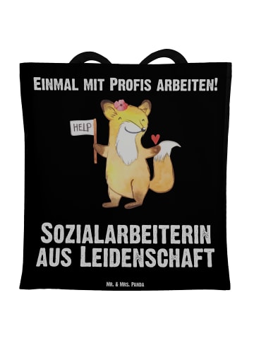 Mr. & Mrs. Panda Uni Tasche Sozialarbeiterin Leidenschaft mit Sp... in Schwarz