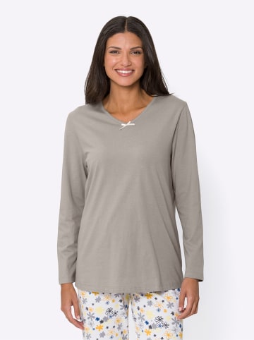 Sieh an! Schlafanzugshirt in steingrau