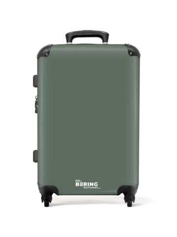 NoBoringSuitCases Suitcase, Handgepäck, Koffer, Trolley, Reisekoffer schlichtes Olivgrün