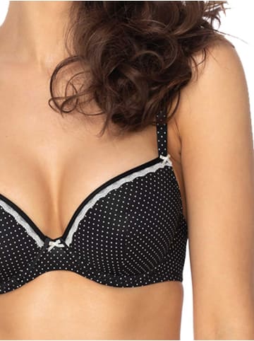 Viania Schalen BH mit Bügel Dotty in schwarz