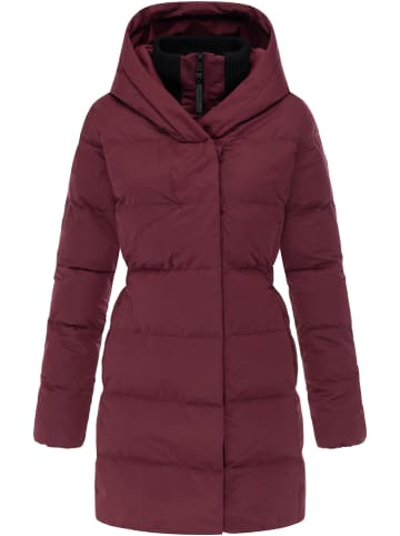 ragwear Steppmantel Niani YOUMODO in Wine Red