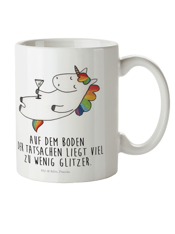 Mr. & Mrs. Panda Kindertasse Einhorn Cocktail mit Spruch in Weiß