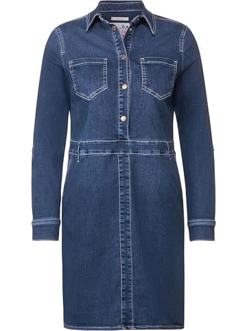 Cecil Denim Optic Dress in Mid Blue Wash