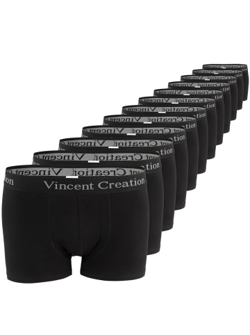 Vincent Creation® Boxershorts-Hipster 12 Stück in schwarz