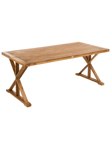 Beliani Gartentisch CALABRITTO in Braun - (W) 180 x (H) 74 x (L) 90 cm