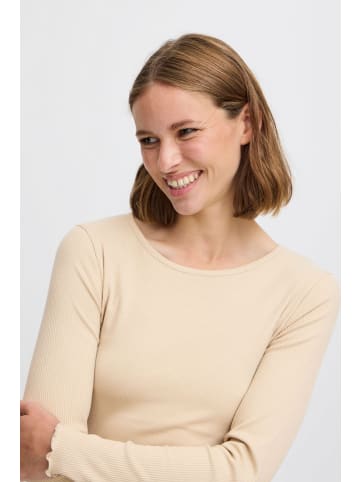 b. young Langarm-Shirt BYPAPILONE Slim fit in Humus