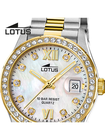 Lotus Chronograph-Armbanduhr Lotus Classic silber, gold mittel (ca. 32,5mm)