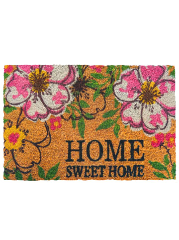 relaxdays Fußmatte "Home Sweet Home" in Bunt - 60 x 40 cm
