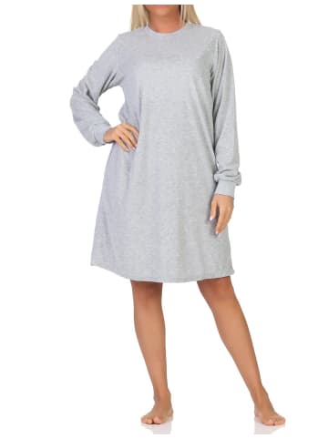 NORMANN Frottee Nachthemd Loungewearr Sternen - 82059 in grau