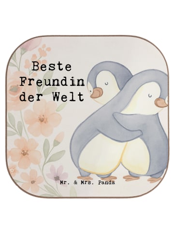 Mr. & Mrs. Panda Tassen Untersetzer Pinguin Beste Freundin der W... in Weiß