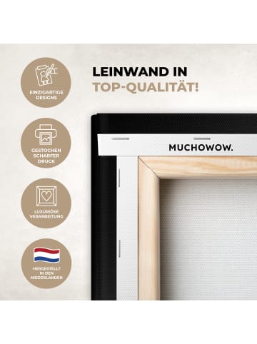 MuchoWow Leinwand bilder Weltkarte gold schwarz (BxH)