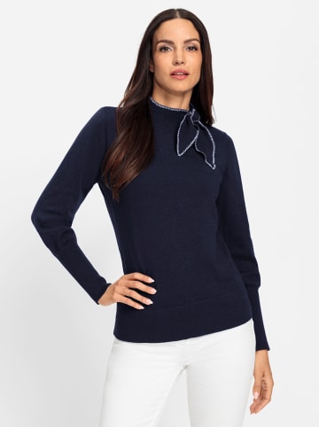 Heine Stehkragenpullover in marine