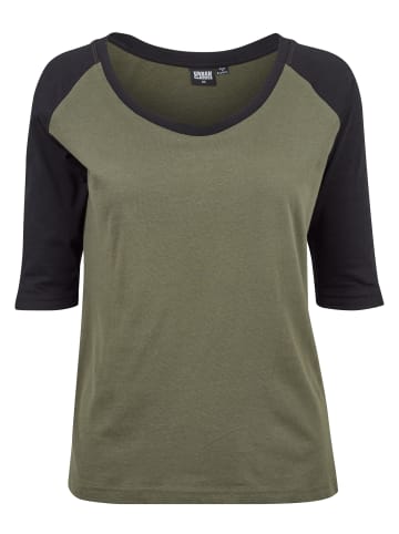 Urban Classics Longsleeves in olive/black