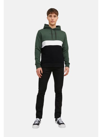 Jack & Jones Hoodie 'Reid Blocking' in grün