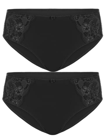 SUSA 2er Pack Slip Latina in schwarz schwarz