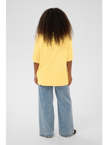 Cream T-Shirt kurzarm CROkina Baggy fit in Mellow Yellow