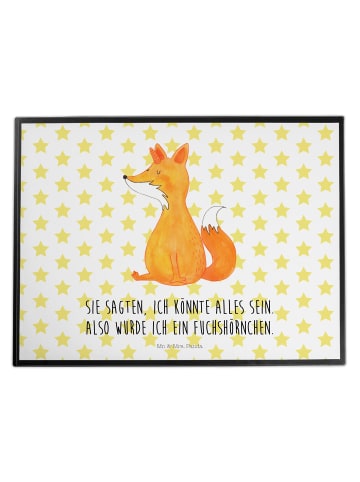 Mr. & Mrs. Panda Schreibtischunterlage Einhorn Wunsch mit Spruch in Weiß