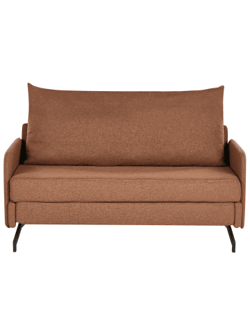 Beliani 2-Sitzer Sofa BELFAST in Rot/Schwarz - (W) 147 x (H) 68 x (L) 80 cm