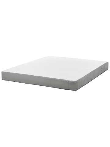 Beliani Matratze BREEZ in Weiß/Grau - (W) 180 x (H) 20 x (L) 200 cm
