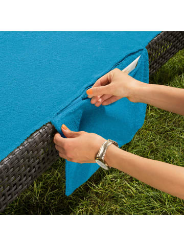 Erwin Müller Liegetuch m. Reißverschlusstaschen in türkis