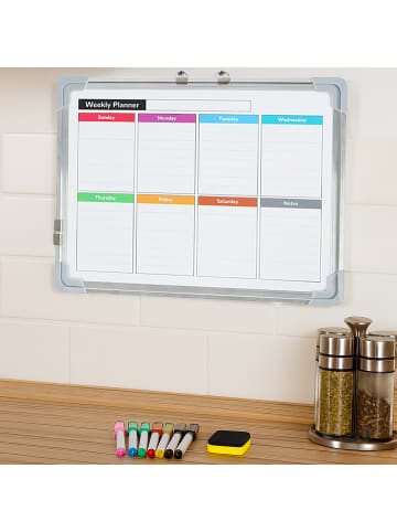 relaxdays Whiteboard "beidseitig" in Weiß - (B)40 x (H)30 cm