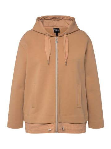 Ulla Popken Sweatjacke in kiesel