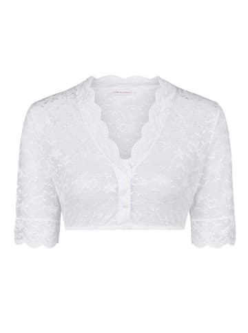 Nina von C. Dirndl-Bluse halbarm in weiss