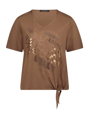 Betty Barclay Basic Shirt mit Schleifenknoten in Classic Nougat