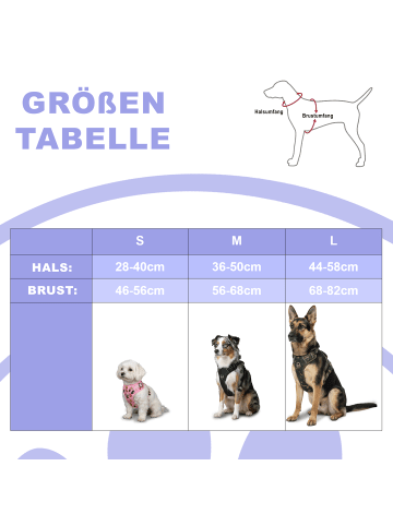 Reichstadt Hundegeschirr M in Puppy Love Red