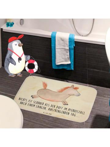 Mr. & Mrs. Panda Badeteppich Pferd Springen mit Spruch in Vintage