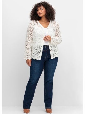 sheego by Joe Browns Strickjacke in offwhite