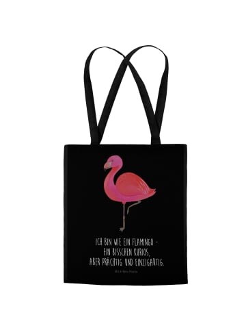 Mr. & Mrs. Panda Tasche Flamingo Classic mit Spruch in Schwarz