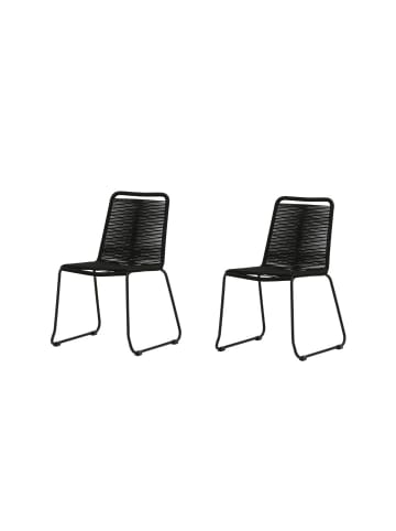 ebuy24 Gartenstuhl Lindos Schwarz 57 x 59 cm