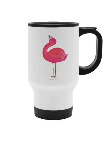 Mr. & Mrs. Panda Thermobecher Flamingo Stolz ohne Spruch in Weiß