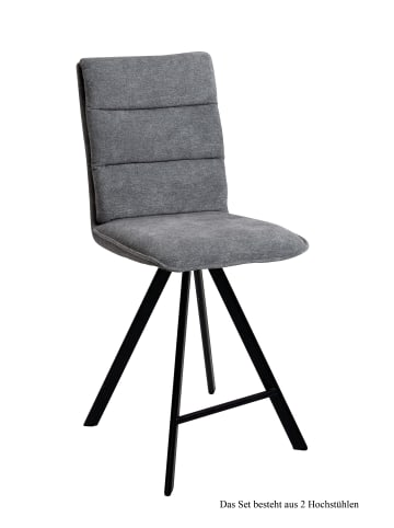 58 aufm Kessel THEKENSTUHL drehbar (2er-Set) Devonne 47x109x60 Schwarz/Grau