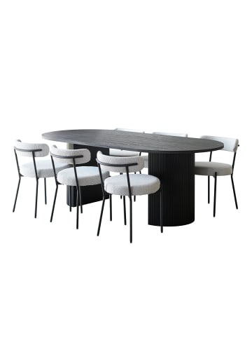 ebuy24 Essgruppe Kyoto 7-teilig Braun 100 x 210 cm