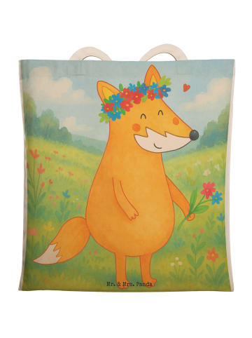 Mr. & Mrs. Panda stoffshopper Fuchs Blumen Design ohne Spruch in Weiß