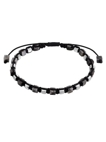 True Rebels Armband aus Edelstahl mit Labradorit in silber