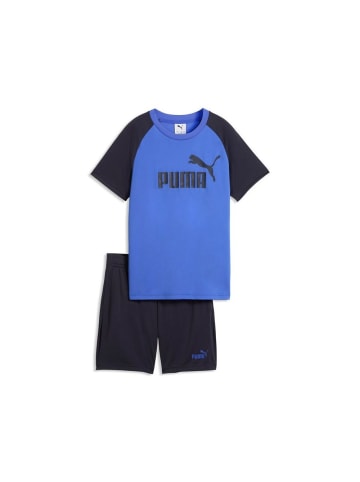 Puma Kinder Trainingsanzug "Ess NO.1 Logo Poly Tee And Shorts Set B" in Blau