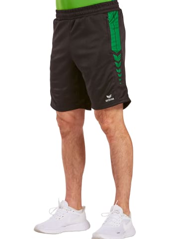 erima Six Wings Shorts in schwarz/smaragd