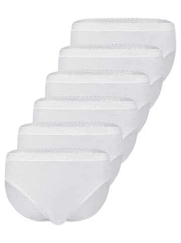 Nina von C. 6er Pack Damen Midislip in weiss