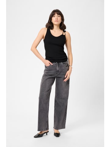 Kaffe Jerseytop KAloreena Slim fit in Black Deep